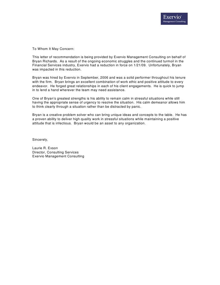 letter of recommendation exervio director strengths for letter of recommendation