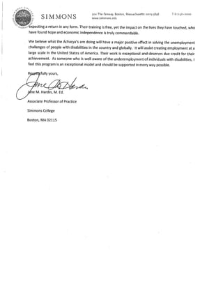 Simmons College : Jane Harding : Project Starfish