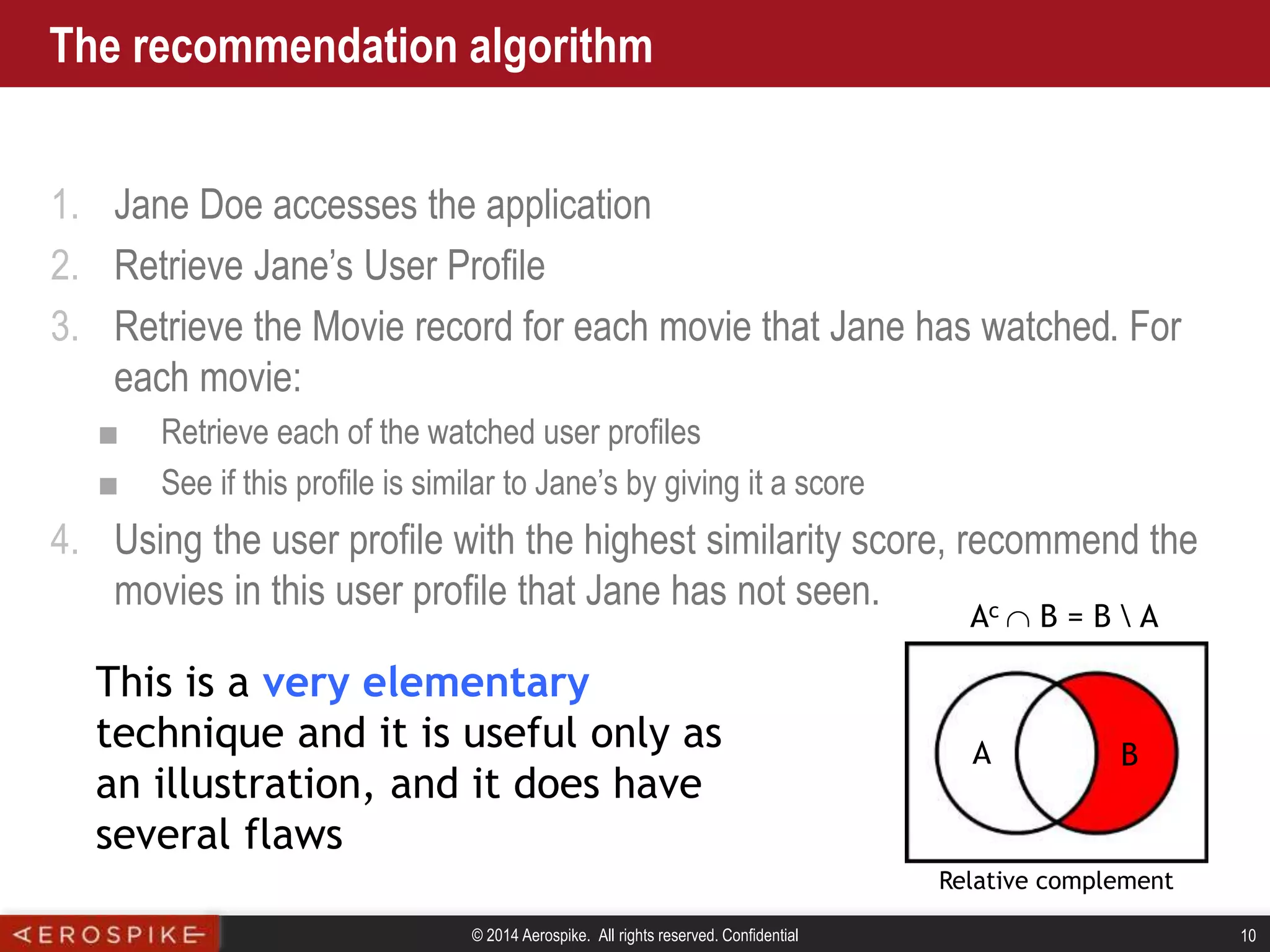 Recommendation engine using aerospike and or mongodb ppt