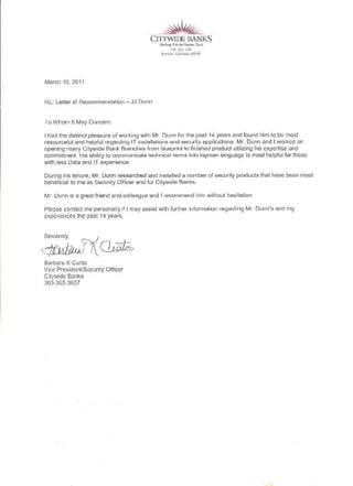 Recommendation Letter   Barb Curtis