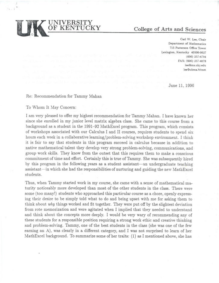 recommendation letter from carl lee recommendation letter for student internship