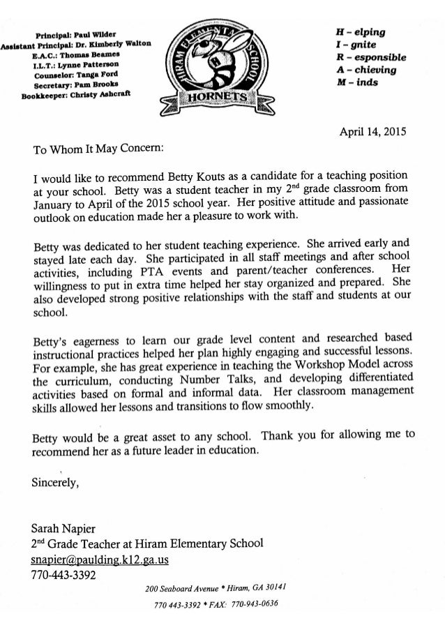 writing a reference letter for a student teacher scholarships letter of recommendation for teacher
