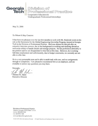 Recommendation letter geip