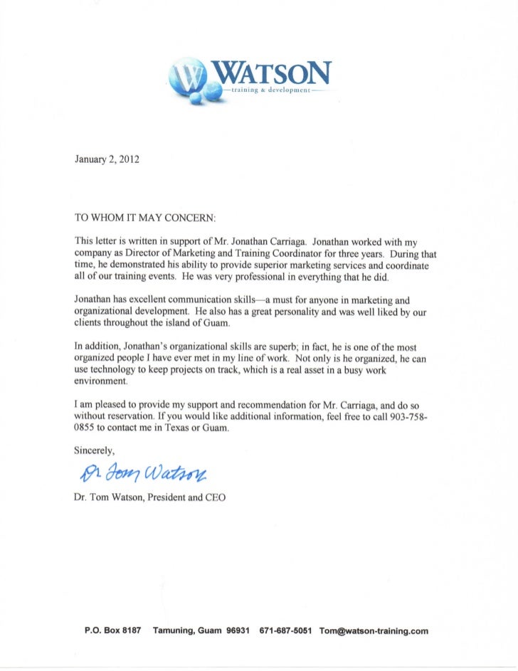 Recommendation Letters Recommendation Letters