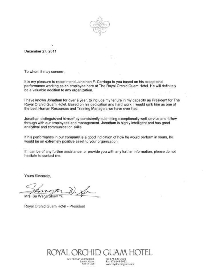 service thank you letters