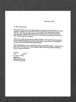 Recommendation Letters Certificates