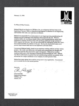 Recommendation Letters Certificates