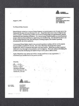 Recommendation Letters Certificates