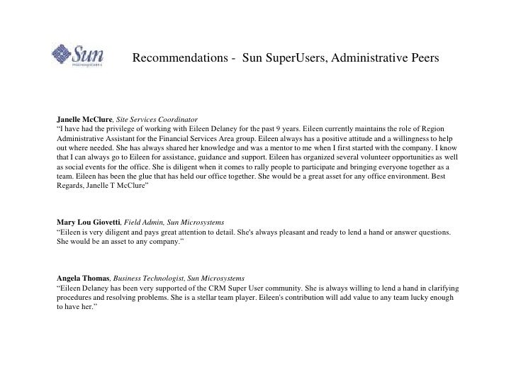 recommendations great asset to the team