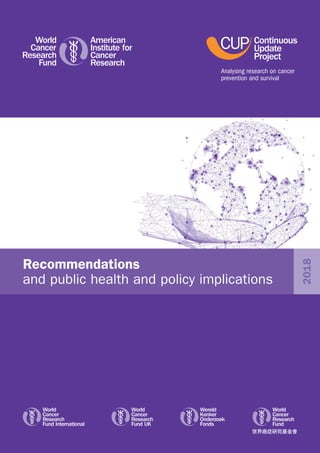 Recommendations
and public health and policy implications
2018
 