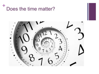 +
Does the time matter?
 
