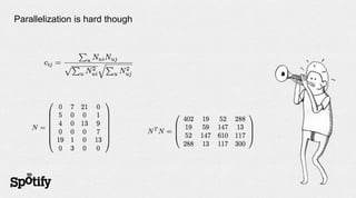 Parallelization is hard though
 