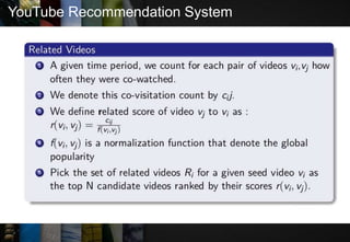 YouTube Recommendation System
 