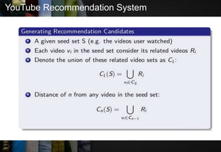 YouTube Recommendation System
 