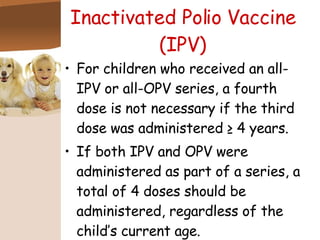 Recommended Immunization Schedules For Children And Adolescents, | PPT