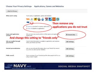 Then remove any 
                                   Then remove any
                                   applications you do not trust


And change this setting to “friends only”
 