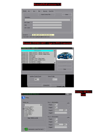 Recommended immo+ key data gen software | PDF