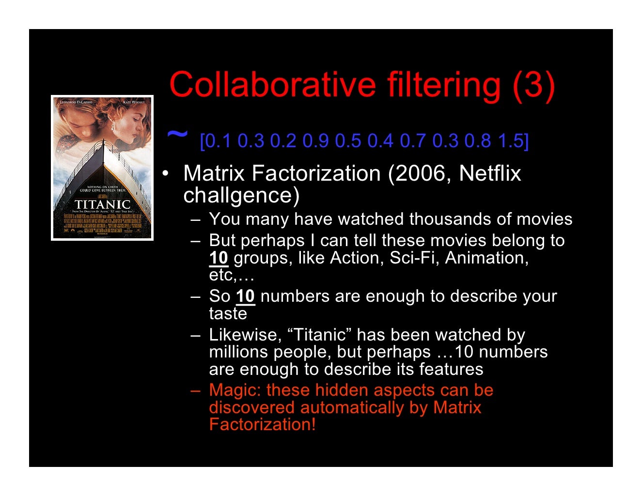 Problems with collaborative filtering