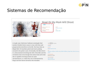 Sistemas de Recomendação
 