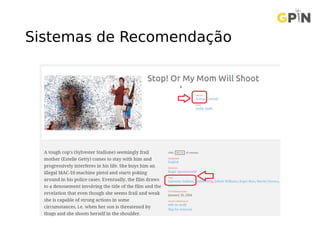 Sistemas de Recomendação
 