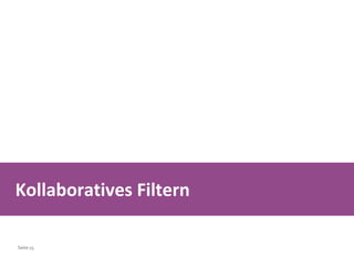 Kollaboratives Filtern 