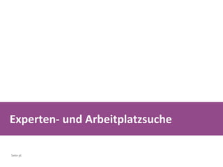 Experten- und Arbeitplatzsuche 