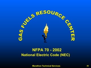 Marathon Technical Services 45 
NFPA 70 -2002National Electric Code (NEC)  