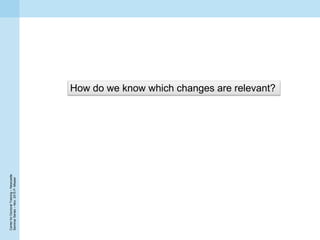 CenterforDoctoralTraining–Newcastle
SeminarSeries–Nov.2015P.Missier
How do we know which changes are relevant?
 