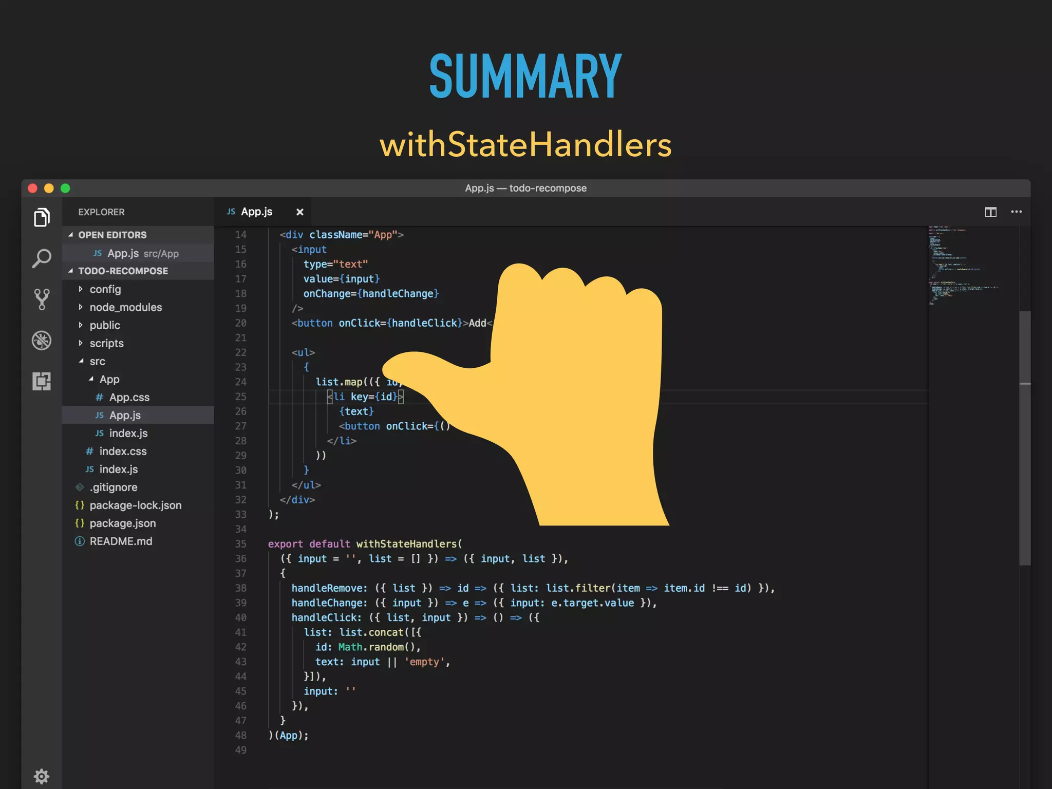 SUMMARY withStateHandlers 