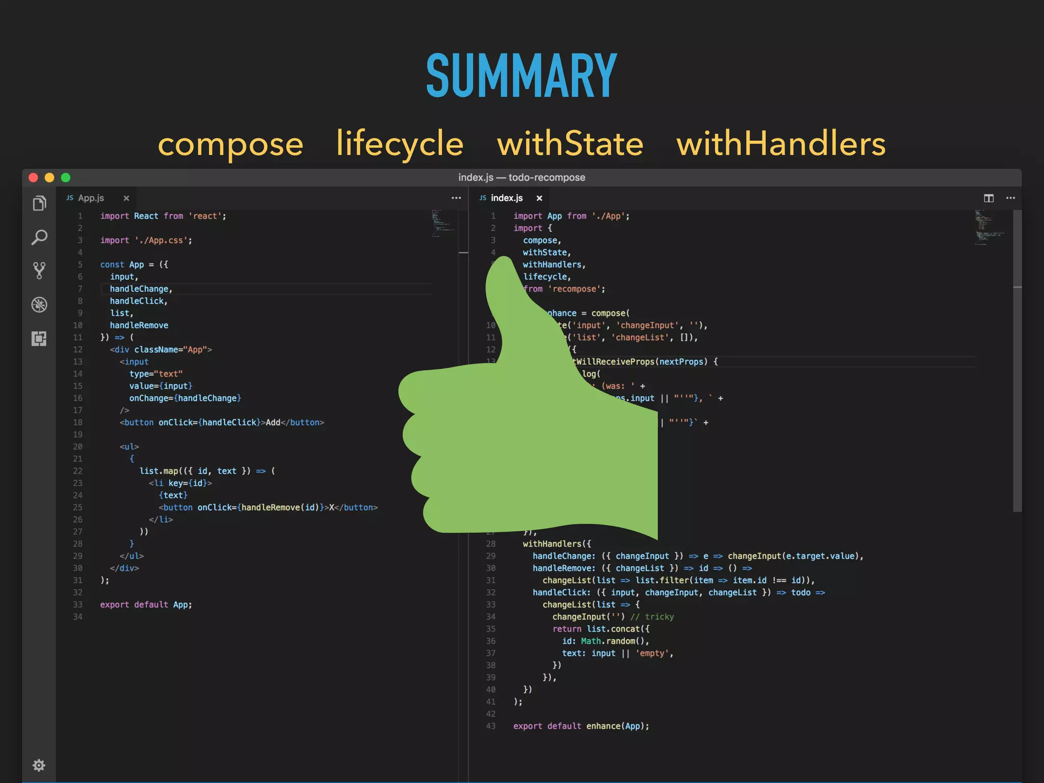 SUMMARY compose withState withHandlerslifecycle 