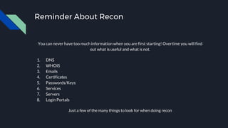 Recon Post Recon | PDF