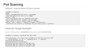 Port Scanning
 