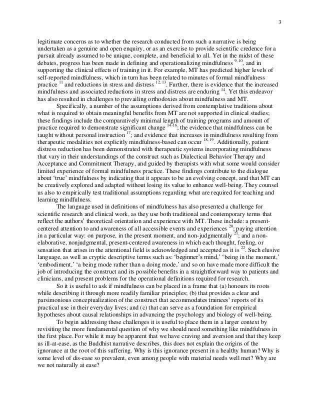 Reconceptualizing Mindfulness The Psychological Principles Of Atten