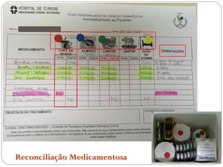 Documentar
Reconciliação Medicamentosa
 