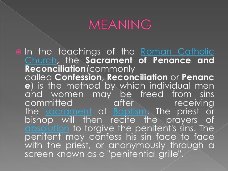 reconciliation definition reconciliation definition