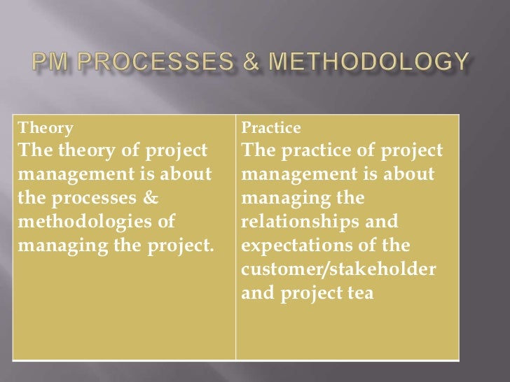 Project Management Theory and Practice