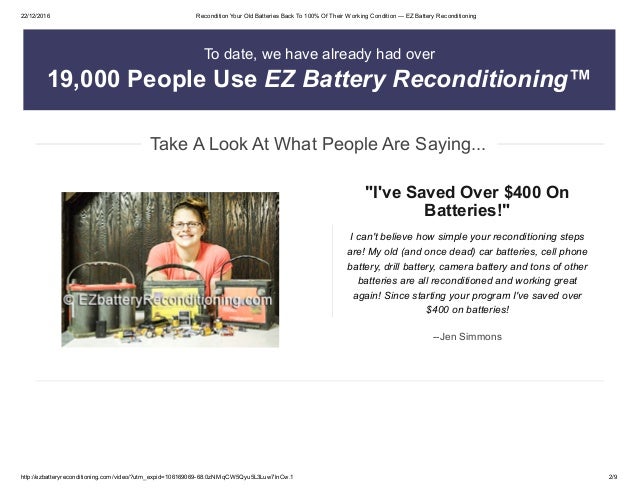 Ez Battery Reconditioning Recondition Your Old Batteries ...