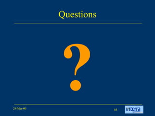 Questions ? 