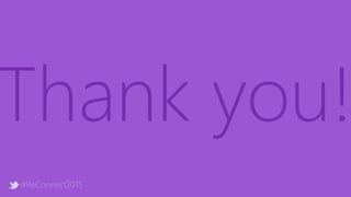 Thank you!
#ReConnect2015
 
