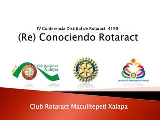 IV Conferencia Distrital de Rotaract 4190




Club Rotaract Macuiltepetl Xalapa
 