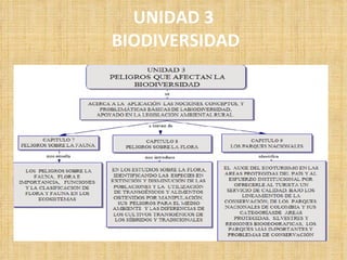 UNIDAD 3
BIODIVERSIDAD
 