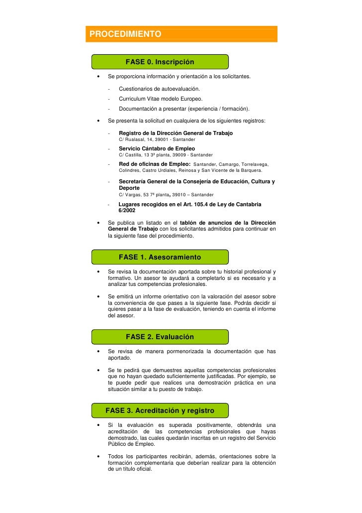 oficina de empleo de colindres reconocimiento competencias cantabria d 237 ptico informativo oficina de empleo de colindres reconocimiento competencias cantabria d 237 ptico informativo