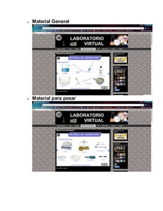  Material General
 Material para pesar
 