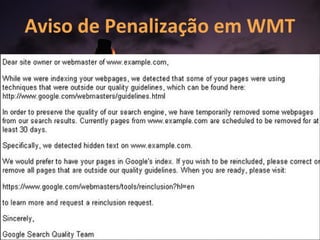 Aviso de Penalização em WMT
 