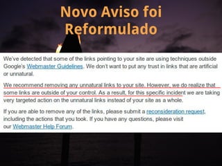 Novo Aviso foi
Reformulado
 