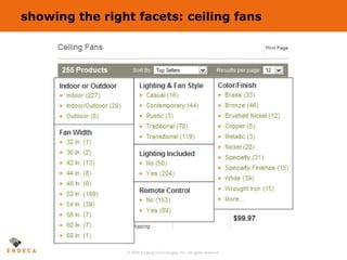 showing the right facets: ceiling fans 