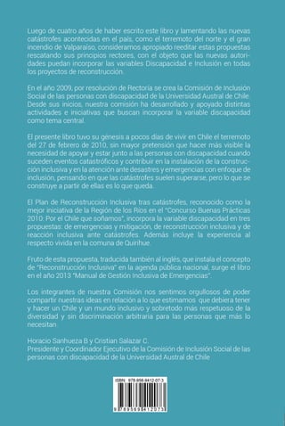 Reconstruccion inclusiva tras catastrofes