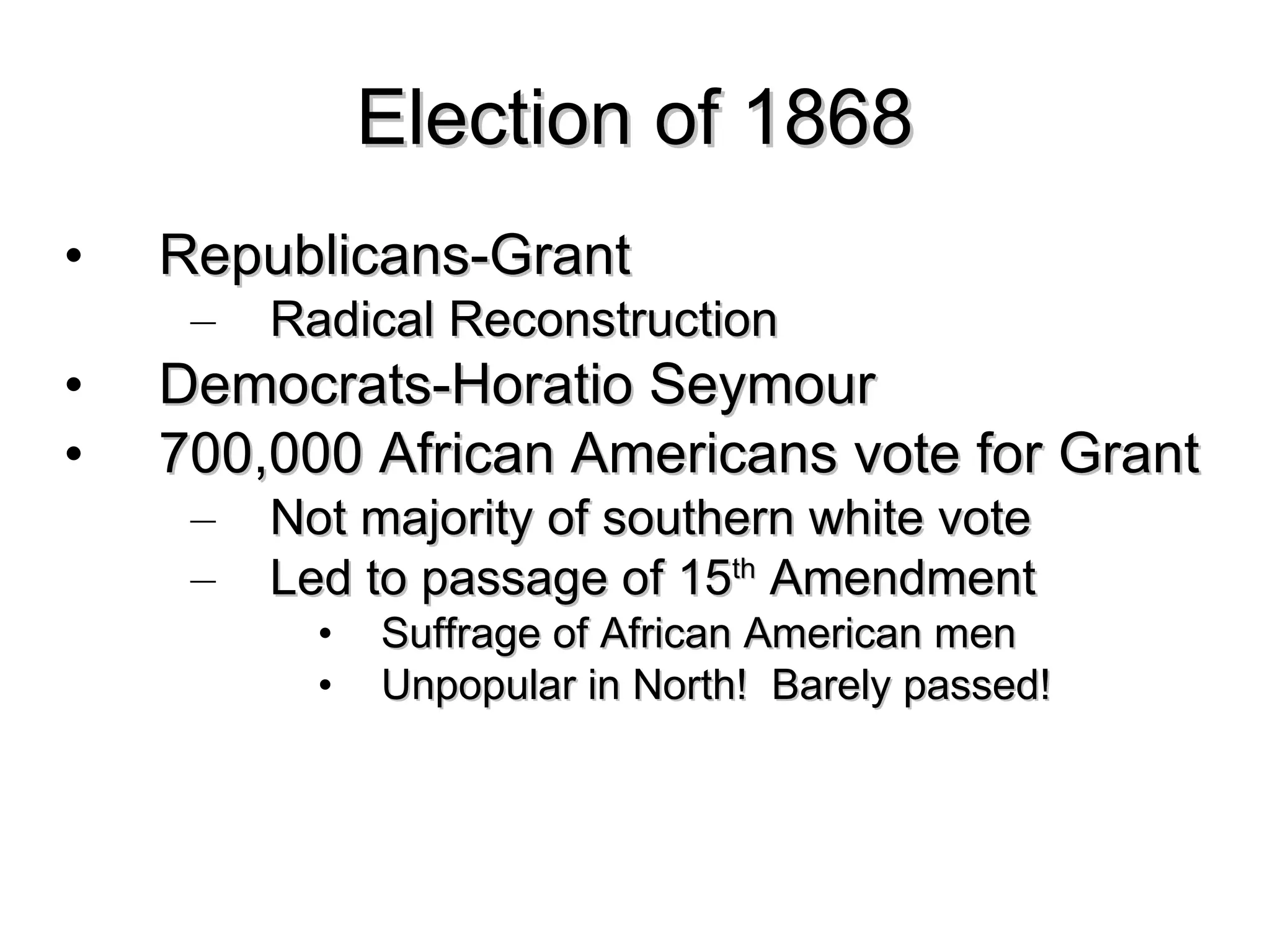Reconstruction | PPT | Civic affairs | Politics