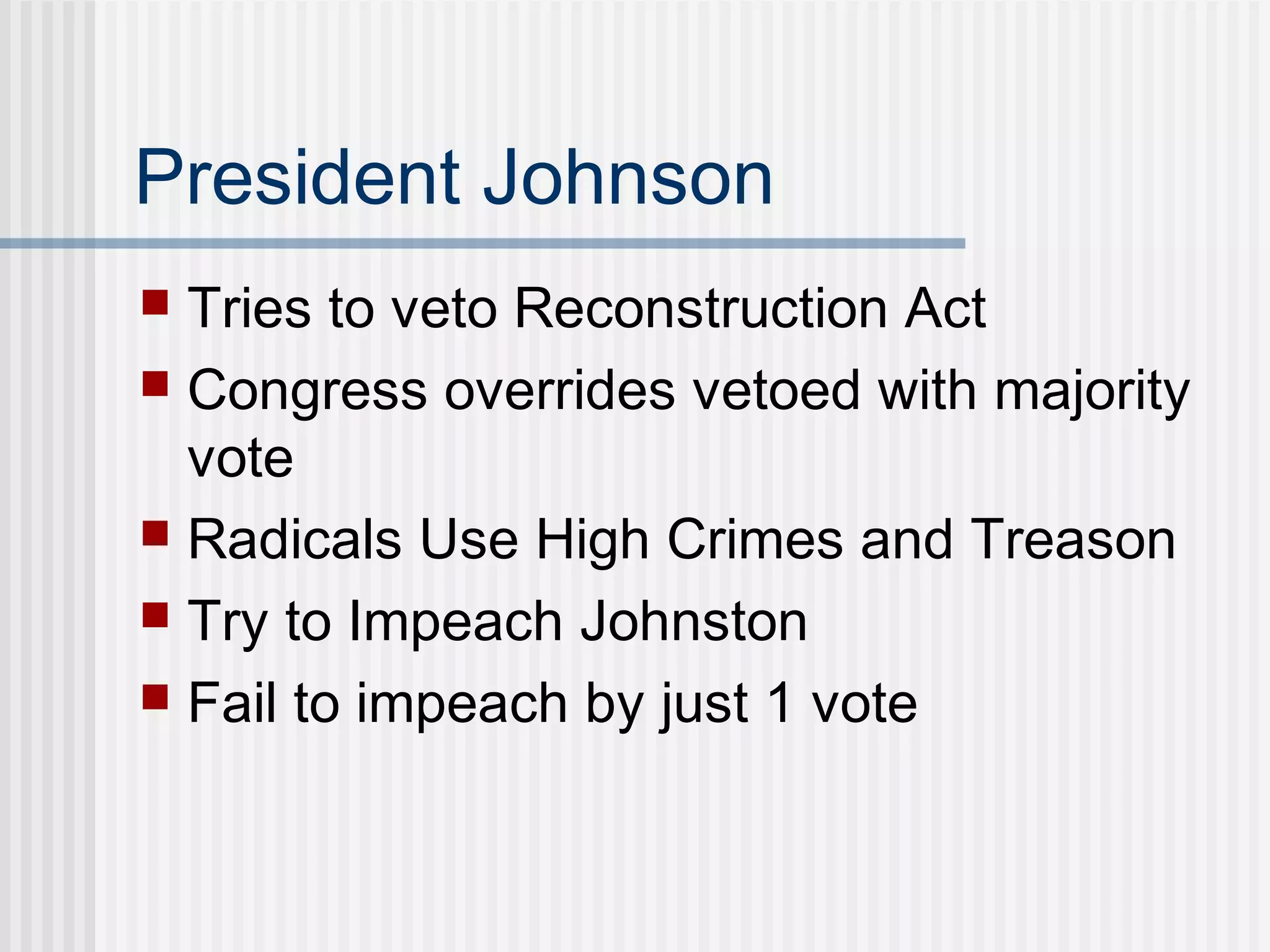 Reconstruction (1865-1877) | PPT