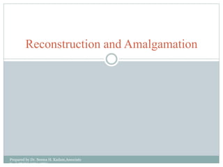 Reconstruction and Amalgamation
Prepared by Dr. Seema H. Kadam,Associate
Prof.,TMES-MBA,GTU
 